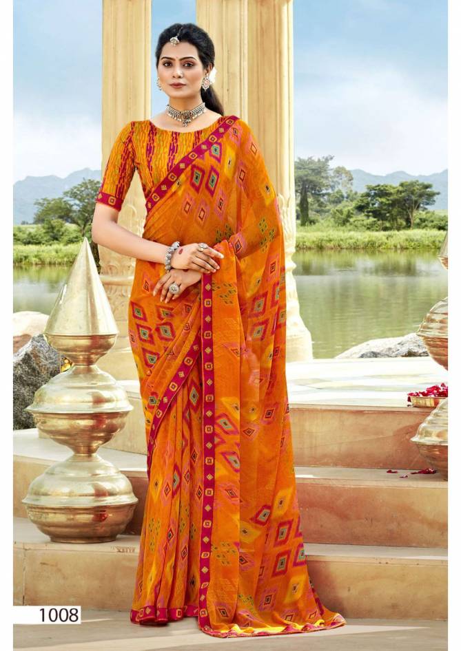 Jannat By Vallabhi Daily Wear Georgette Printed Sarees Wholesale Shop IN Surat